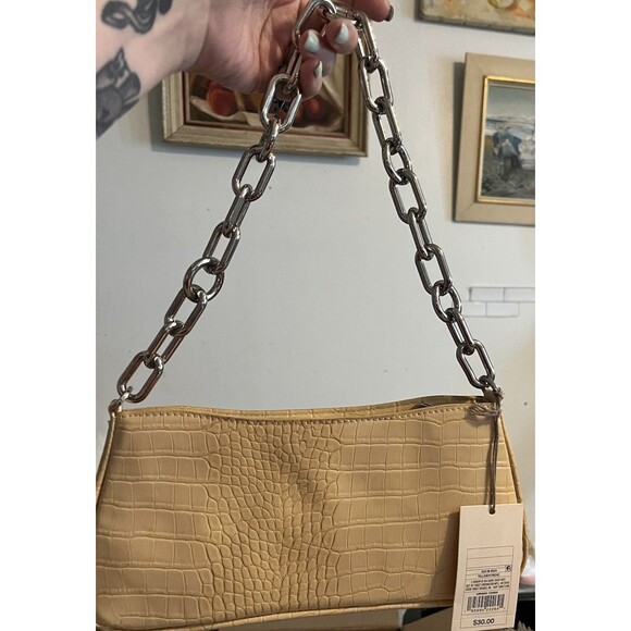 A New Day Faux Crock Print Faux Leather Bag Purse Heavy Chain Strap New with Tag - Picture 1 of 3